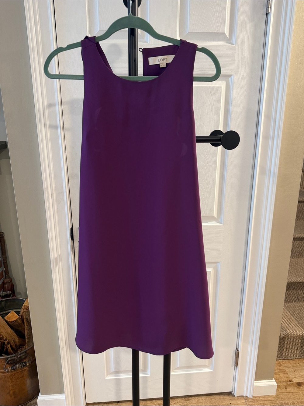 LOFT Purple Sleeveless Shift Dress